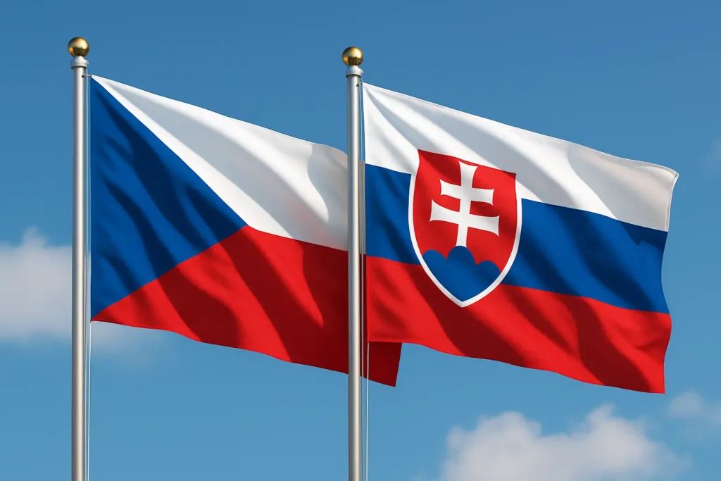 česká a slovenská vlajka